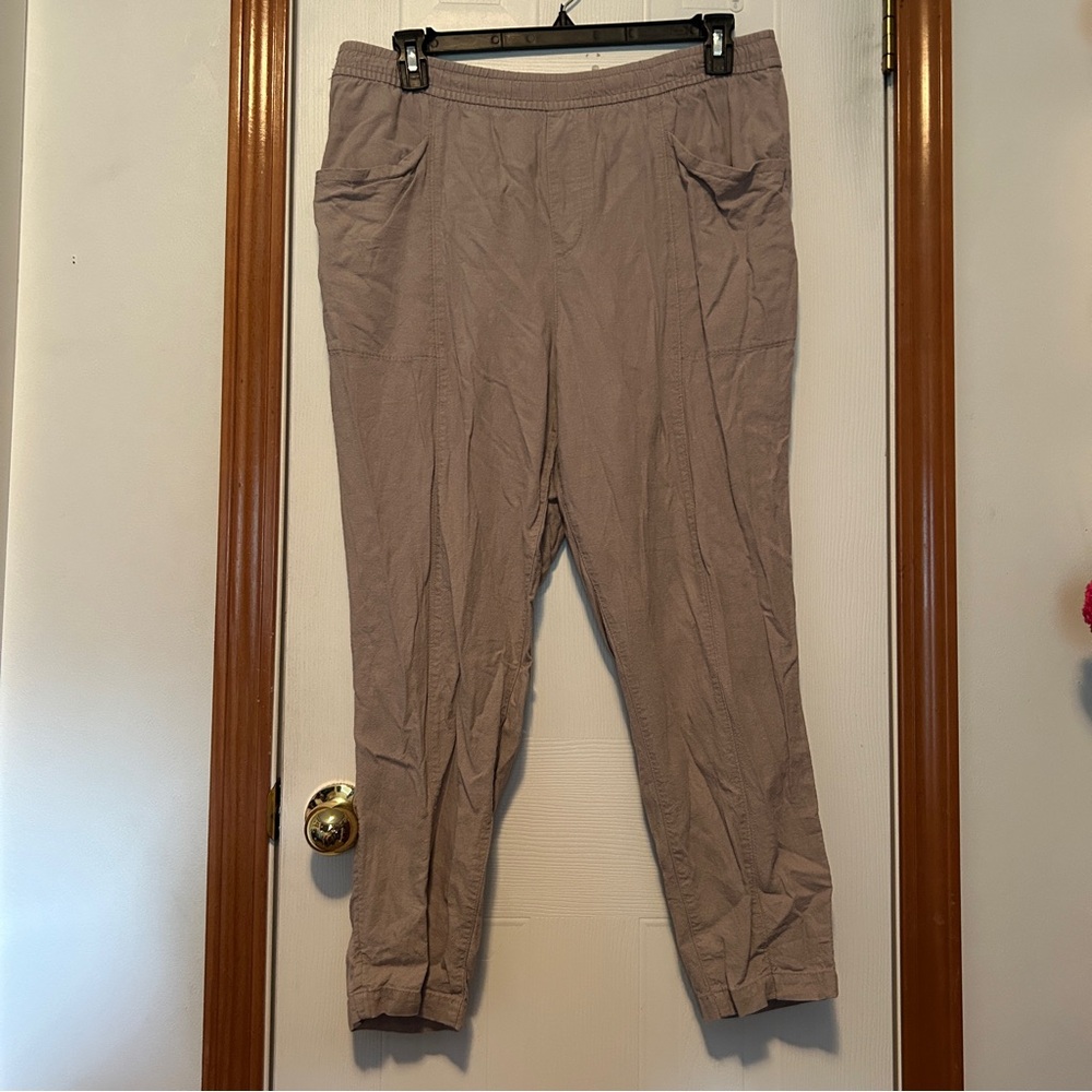 Old Navy Taupe Adjustable Trousers